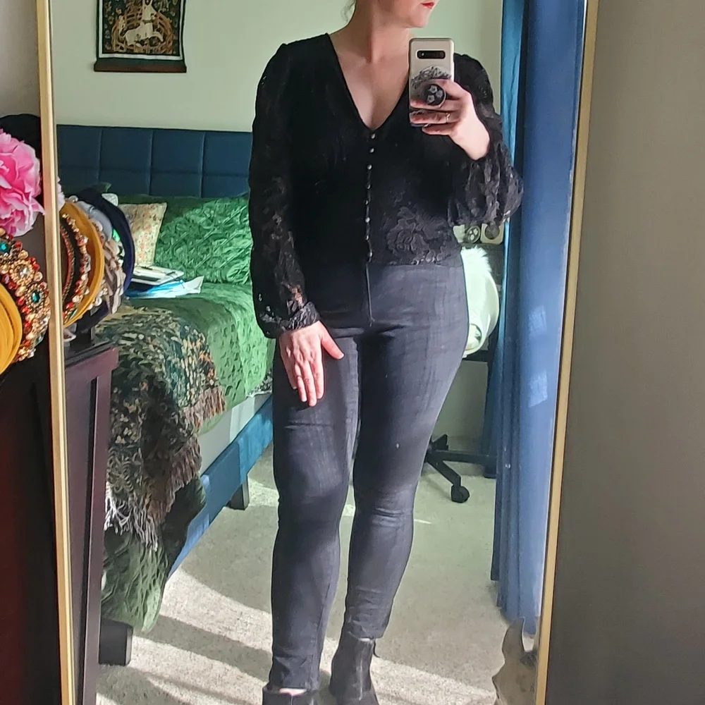 NWT Anthropologie Black Blouse - Picture 3 of 12